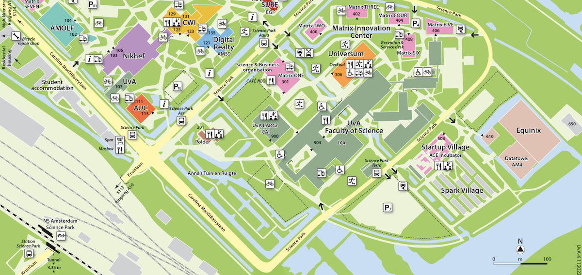 Map of Science Park Amsterdam